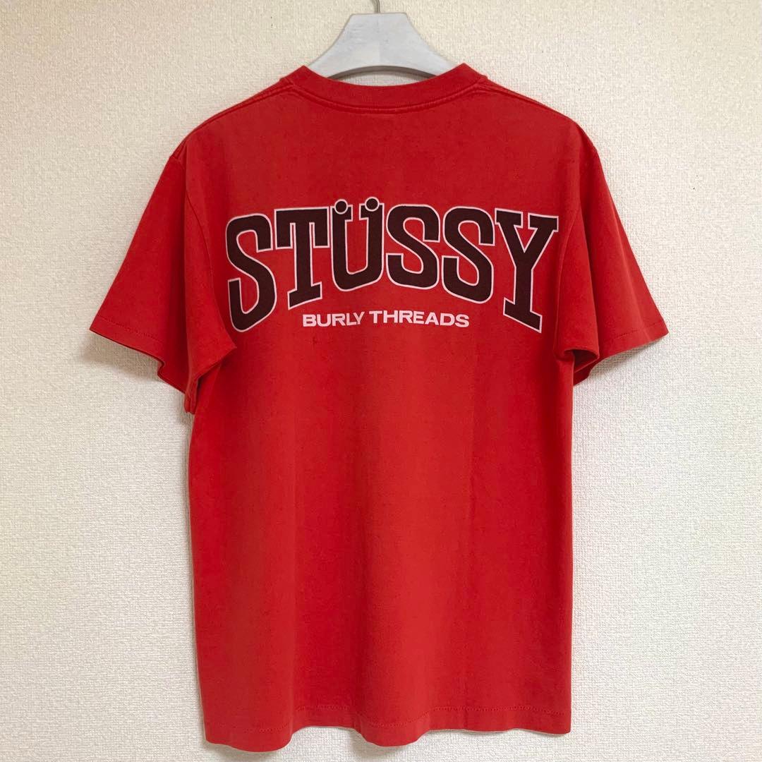 80s 前期 STUSSY USA製 黒タグ BURLY THREADS TEE