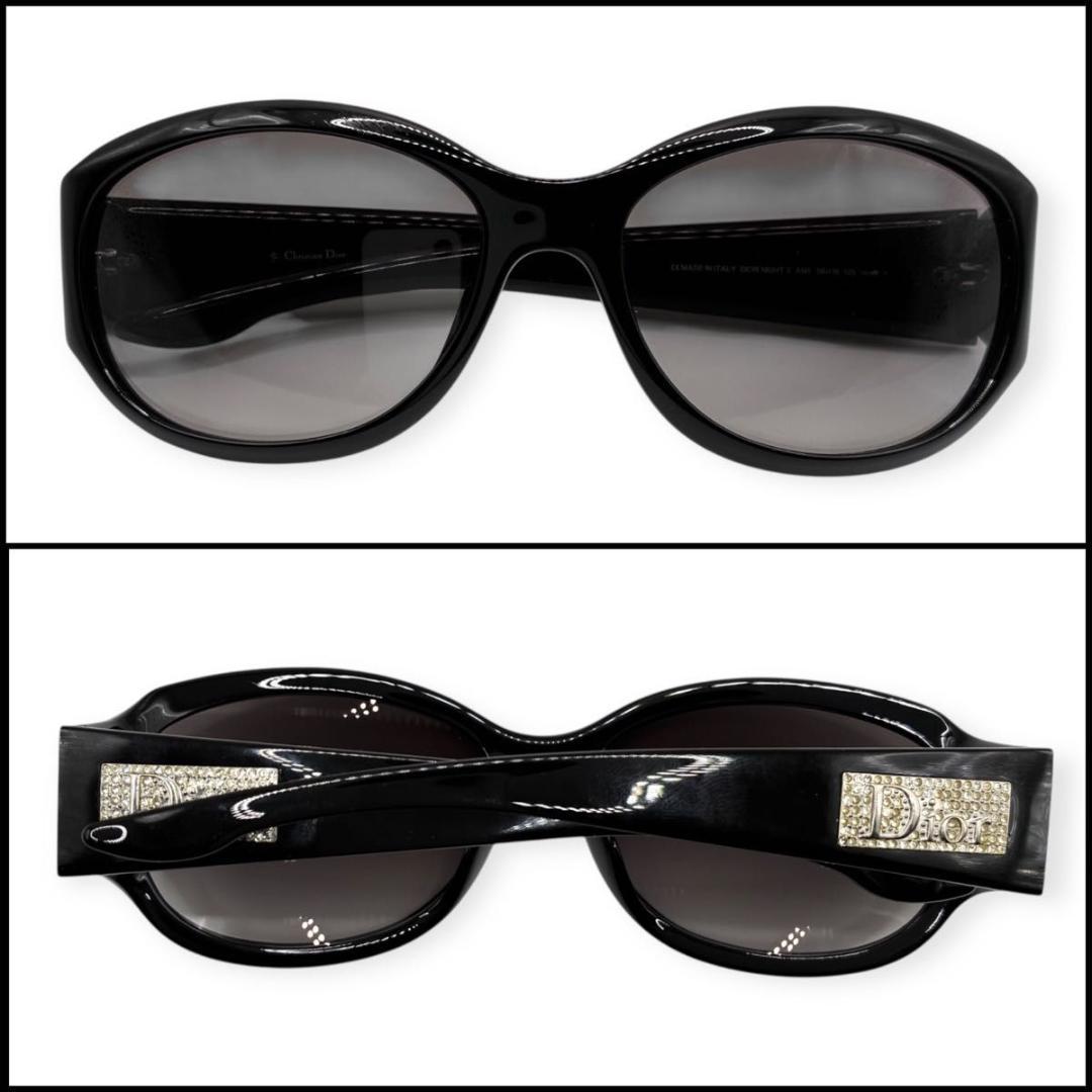 【美品】Christian Dior バタフライ　サングラス　ラインストーン