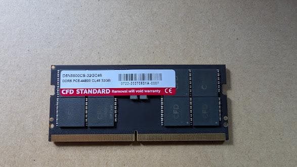 m*r様 【極美品】CFD DDR5-5600 32GB SODIMM 動作確認