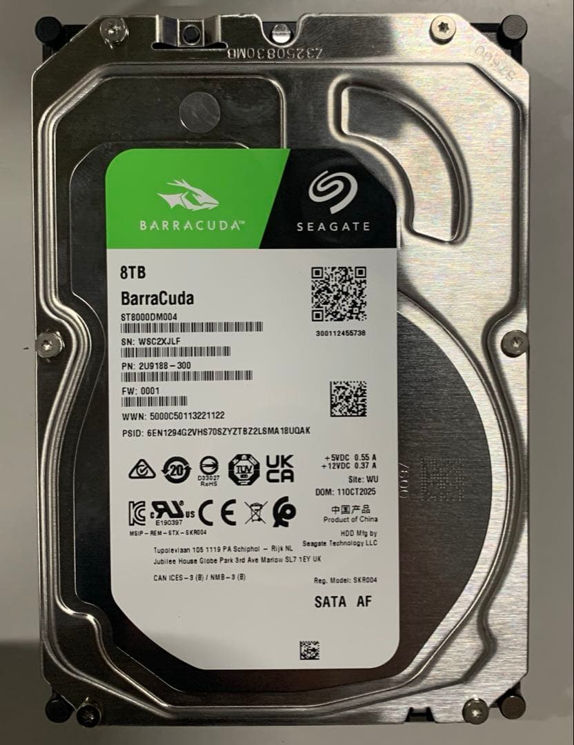 Seagate 8TB HDD 3.5インチ