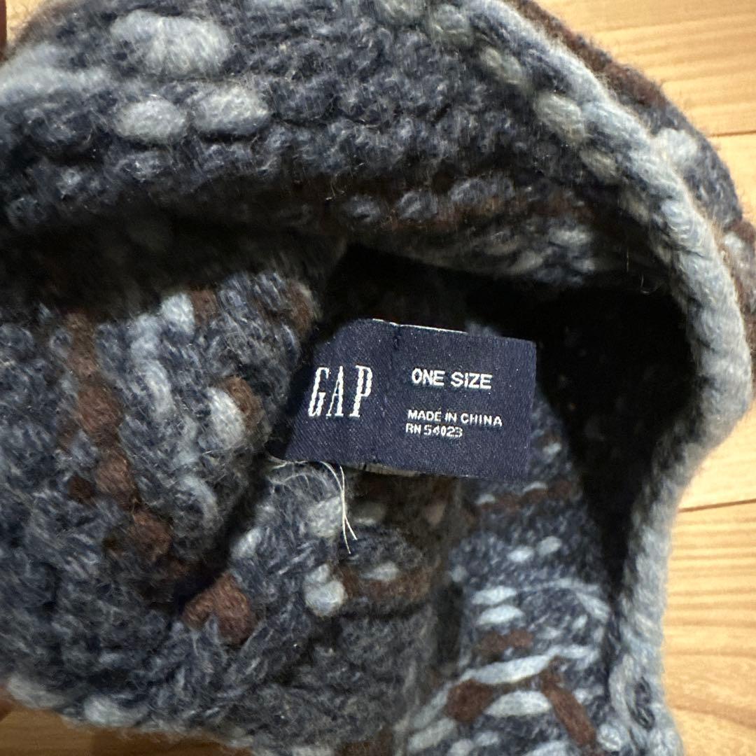 OLD GAP ノルディック　耳当て付きビーニー・ニットキャップ