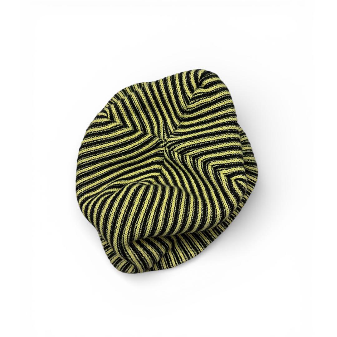 帽子 \"IASOF\" yellow stripe beanie